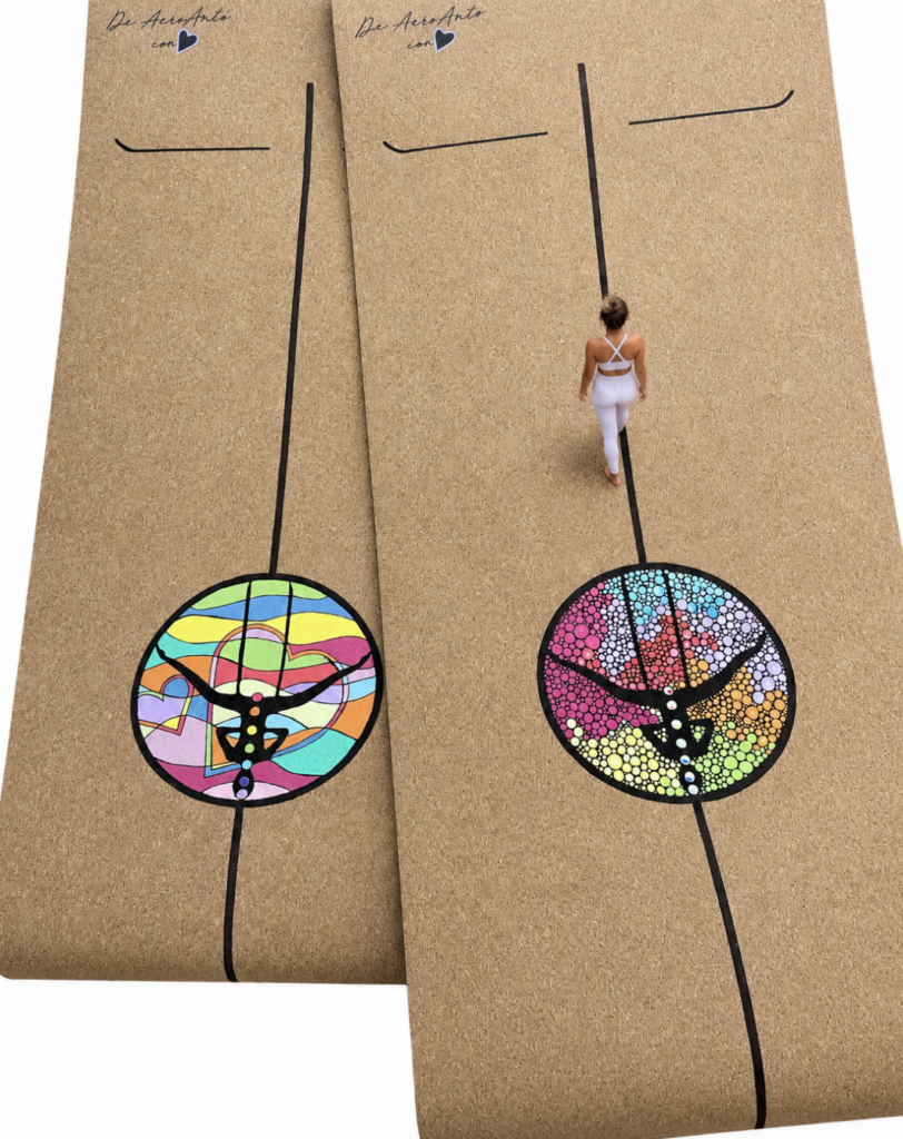 Mat de Yoga de Corcho Natural 6mm – Diseño Único Hecho a Mano